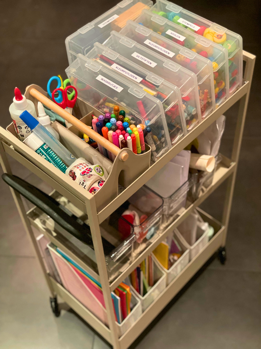 Set van 3 transparante opbergboxen (A5-formaat) – Organizer voor papier, knutselspullen en administratie