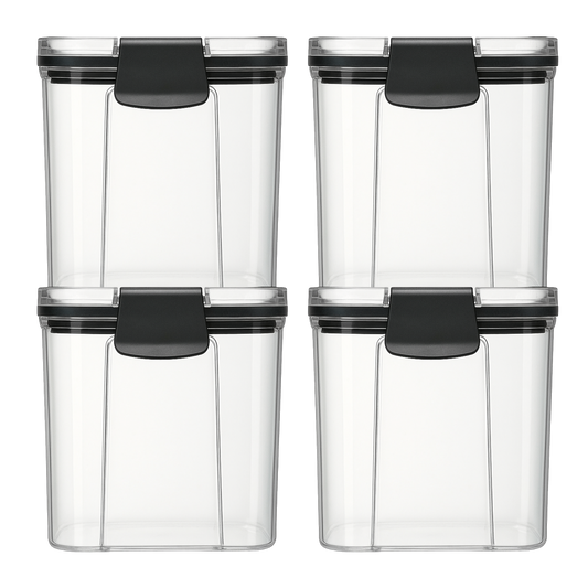 Transparante opbergbakjes voor kantoor & elektronica – Set van 5 (950 ml) | Stapelbaar & ruimtebesparend