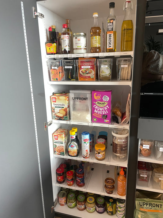 Plankverdelers set van 6 – Transparant – Kast organizers – Keukenkast divider – Antislip – Voor kledingkast, voorraadkast en planken