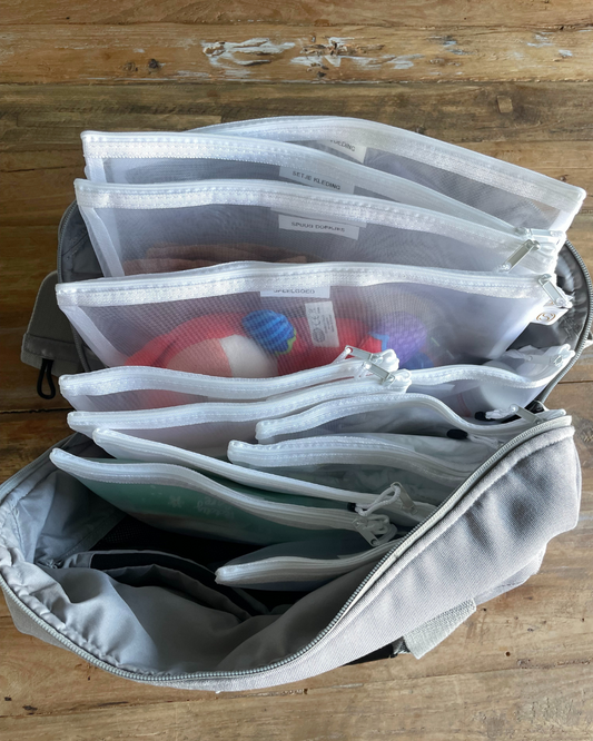 Luiertas Organizer Set | 20 Sluitzakjes & Stickervel | Sisty Organizing