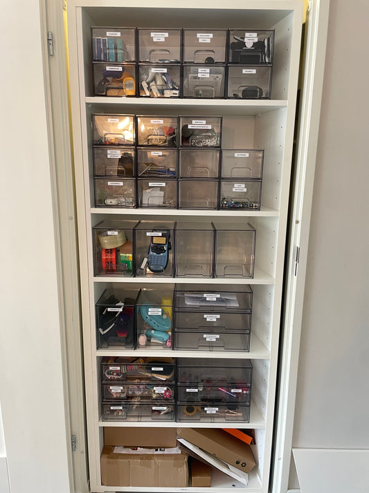 Transparante opbergbakjes met schuiflade - set van 4  | Stapelbare opbergboxen – Met antislip – Voor make-up, het gootsteenkastje of voor dagelijkse items (kopie)