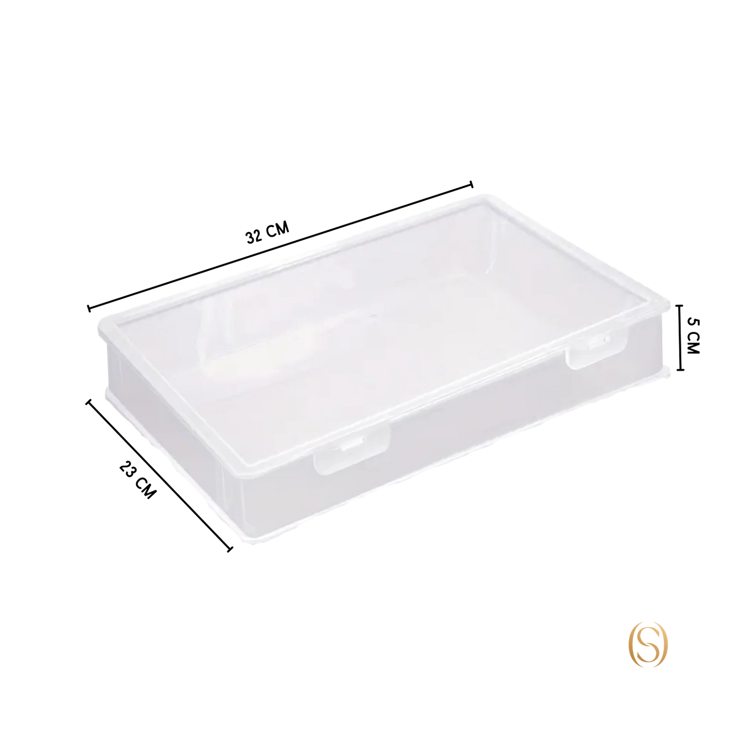 Set van 3 transparante opbergboxen (A4-formaat) – Organizer voor papier, knutselspullen en administratie