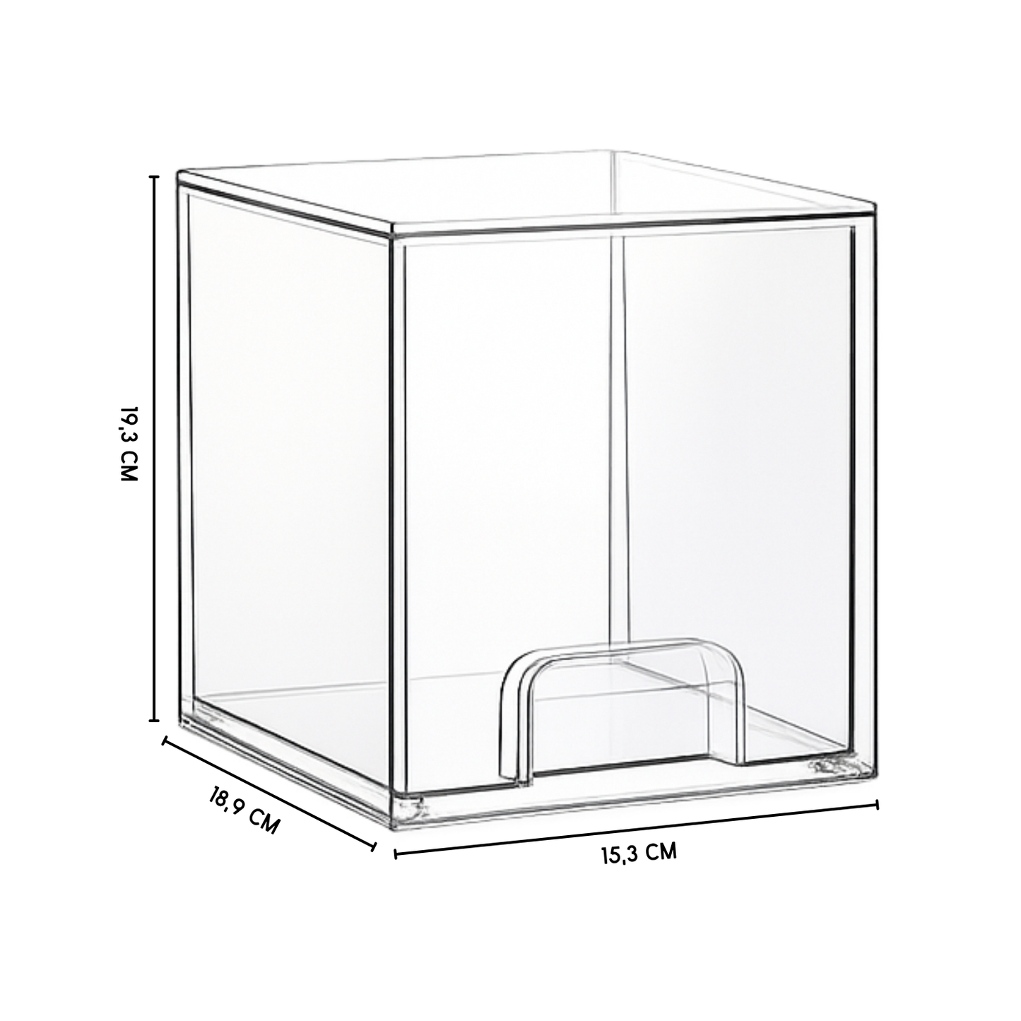 Transparante opbergbakjes met schuiflade - set van 4  | Stapelbare opbergboxen – Met antislip – Voor make-up, het gootsteenkastje of voor dagelijkse items (kopie)