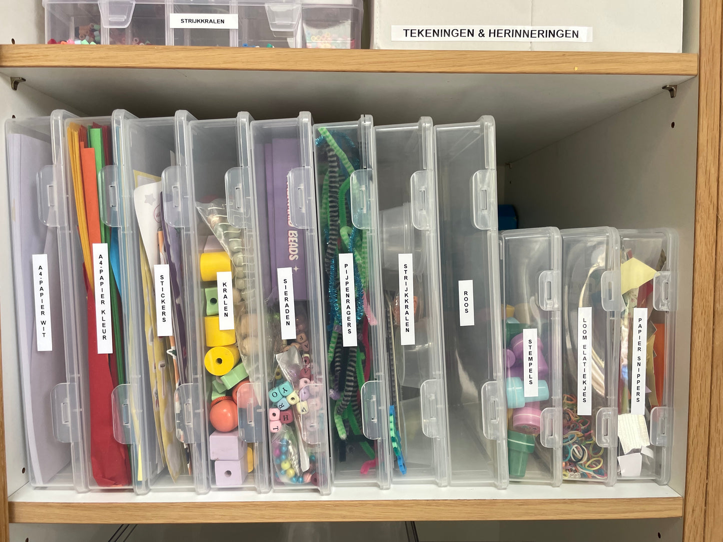 Set van 3 transparante opbergboxen (A5-formaat) – Organizer voor papier, knutselspullen en administratie