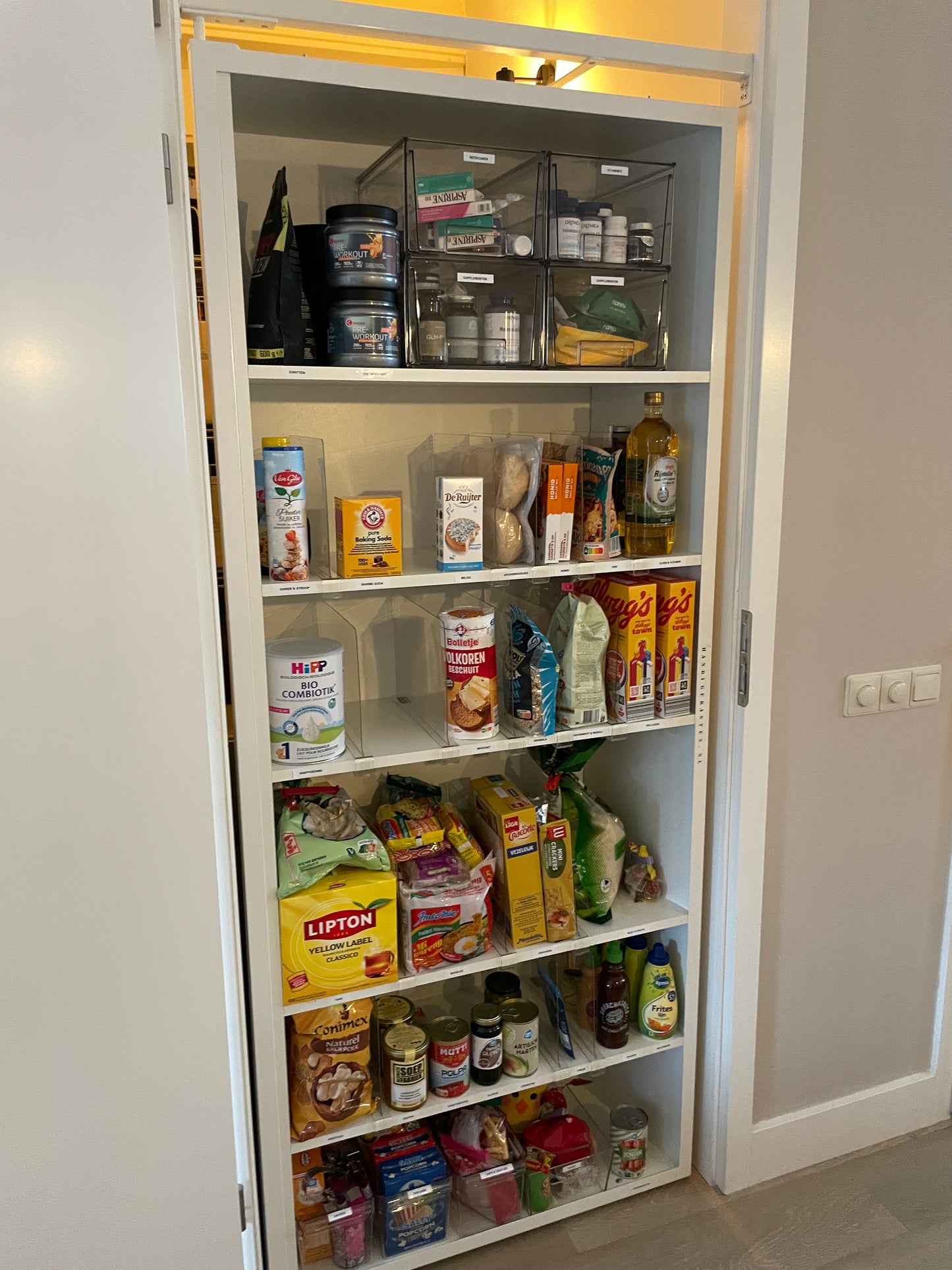 Plankverdelers set van 6 – Transparant – Kast organizers – Keukenkast divider – Antislip – Voor kledingkast, voorraadkast en planken