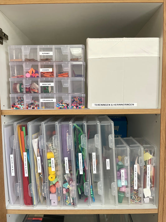 Set van 3 transparante opbergboxen (A4-formaat) – Organizer voor papier, knutselspullen en administratie