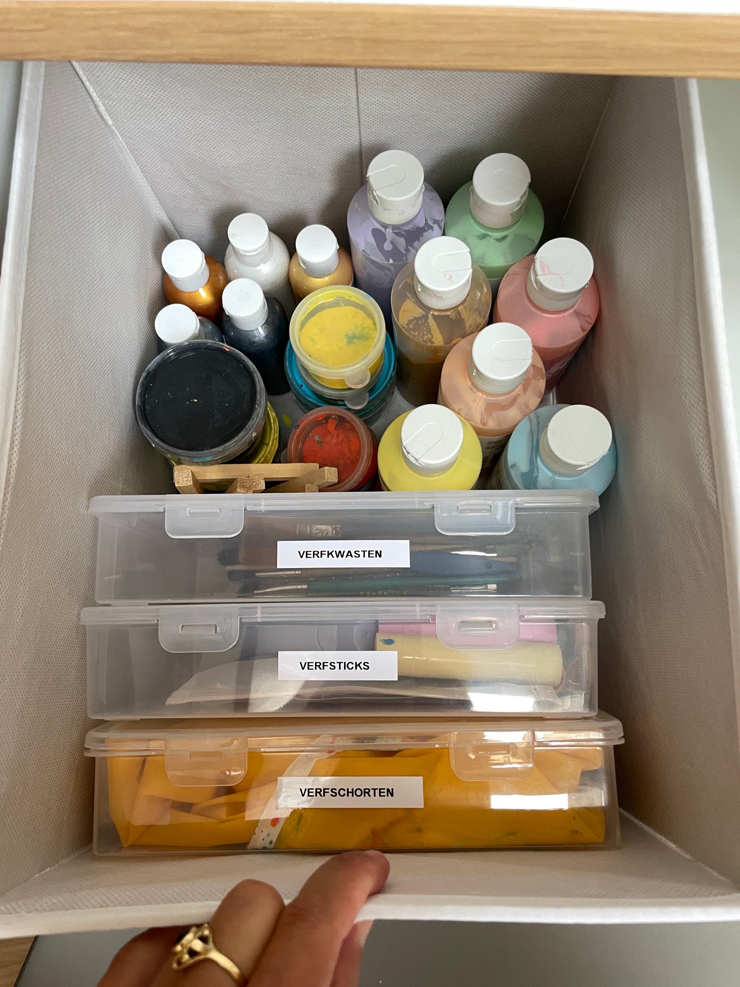 Set van 3 transparante opbergboxen (A5-formaat) – Organizer voor papier, knutselspullen en administratie