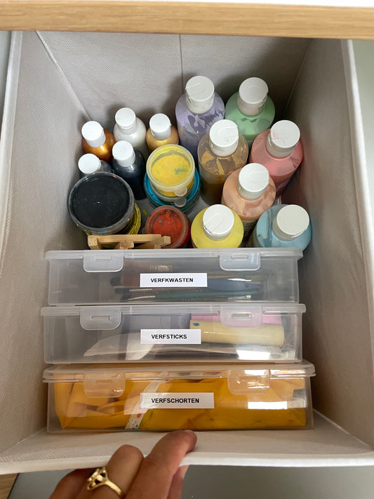Set van 3 transparante opbergboxen (A5-formaat) – Organizer voor papier, knutselspullen en administratie