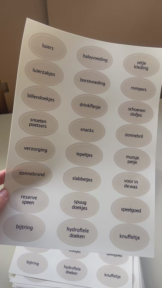 Sisty Stickervel | Luiertas Editie (24 labels)